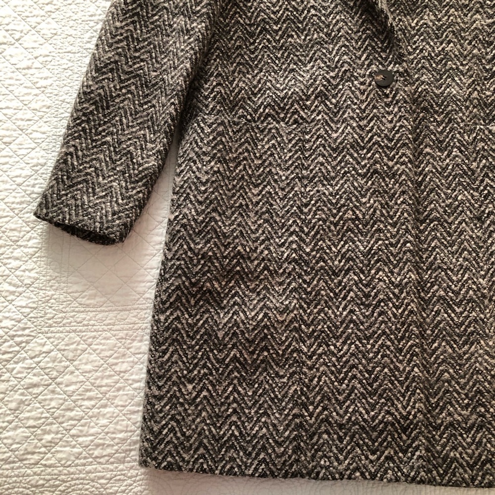 Zac Posen Boyfriend herringbone coat. Size 14. - Picture 3 of 10